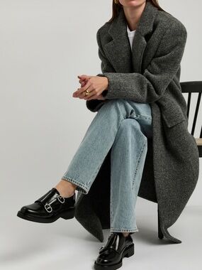 Stuart Weitzman • Leighton Embellished Leather Monk Strap Shoes Black